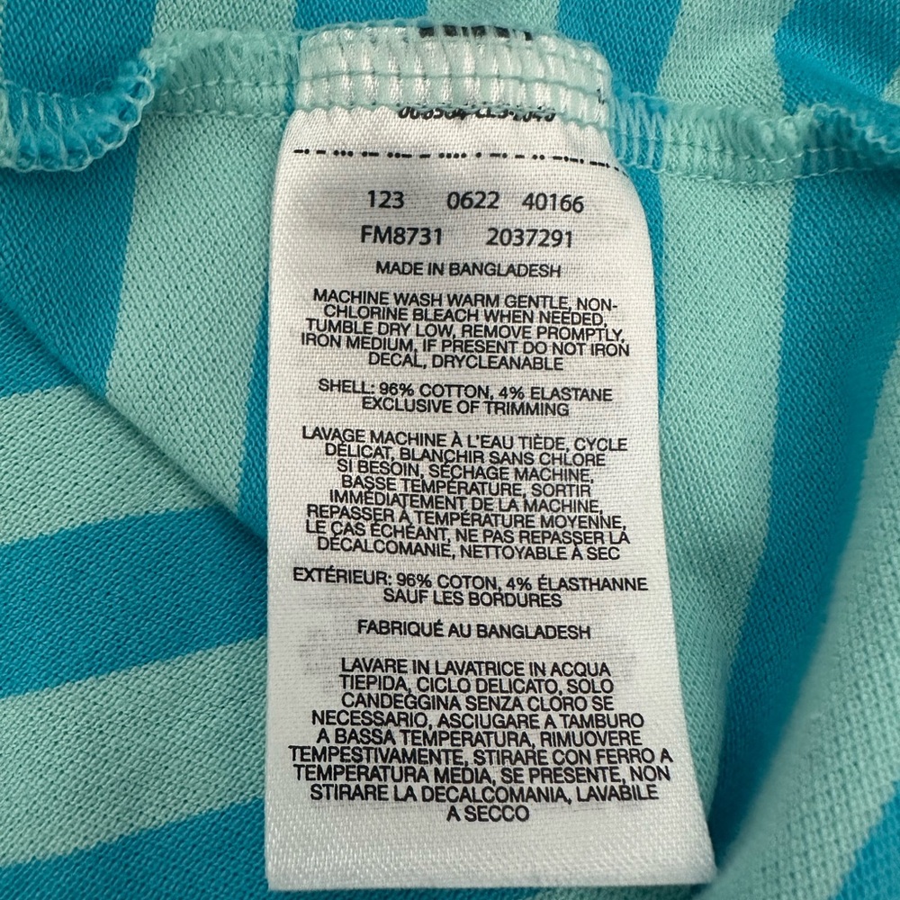 Columbia PFG Mens Striped Super Bonefish Pique Polo. Size Large. Blue/Teal.‎ - Picture 10 of 10